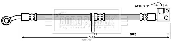 BORG & BECK stabdžių žarnelė BBH7788